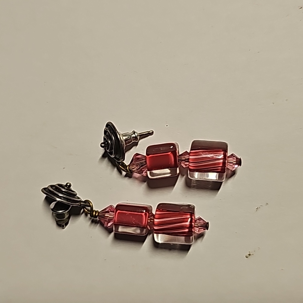 Cane glass earings